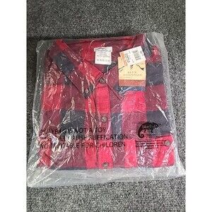 NWT Mens 3XL Blue Mountain Tractor Supply Red Black Buffalo Check Flannel